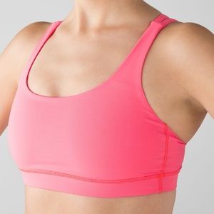 Lululemon Bra Energy Flash Light Cross Straps Pink